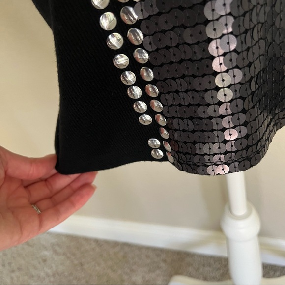 Black and Silver Bodycon Dress - Picture 5 of 6